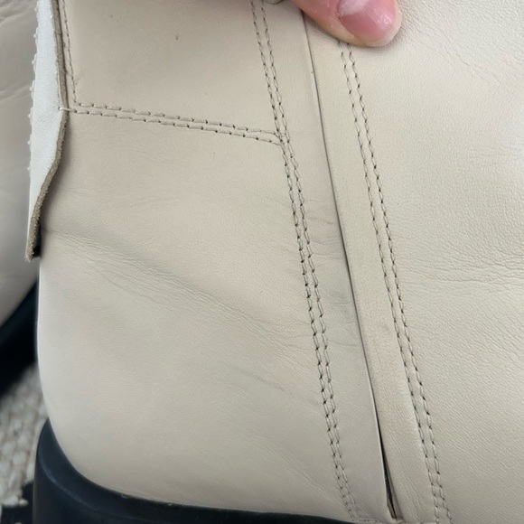 Franco Sarto off white motorcycle ankle boots - Picture 7 of 8